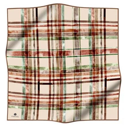 Vissona Tivil İpek Eşarp 51761-0004-0014 Somon Karışık Desen