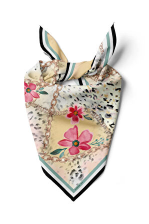 G22 LEOPARD COLOR FLOWERS BANDANA