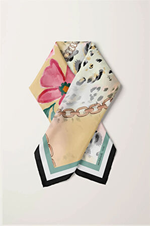 G22 LEOPARD COLOR FLOWERS BANDANA