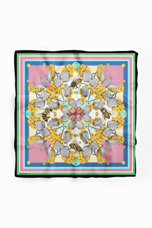 F55 ABSTRACT FLORAL BANDANA
