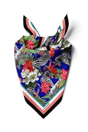F58 TROPIC ZEBRA TASARUMLI BANDANA