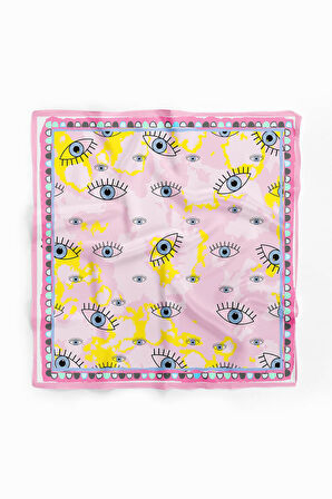 V59 EYES PİNK BATİK TASARIM BANDANA