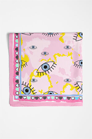 V59 EYES PİNK BATİK TASARIM BANDANA