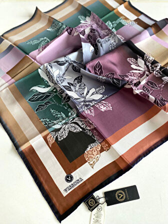 Vissona Tivil İpek Eşarp  50127 -  51262 Çiçek Desen