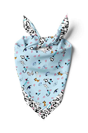 D15 Modabutik Köpek Bandanası Mavi 50x50