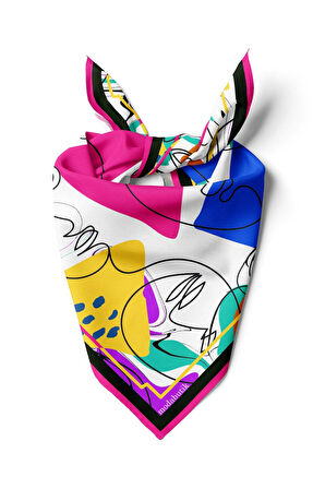 B19 Modabutik Kadın Silüet Desenli Bandana