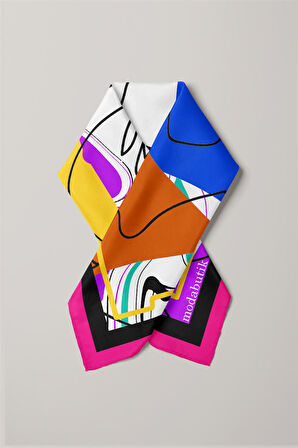 B19 Modabutik Kadın Silüet Desenli Bandana