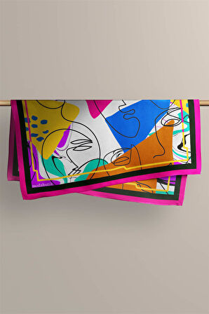 B19 Modabutik Kadın Silüet Desenli Bandana