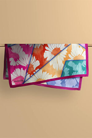 A107 Modabutik Karışık Renkli Çiçekli Bandana