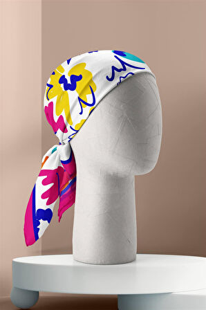 C5  Modabutik Renki Çiçek Desenli Bandana