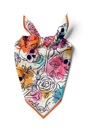 A19 Modabutik Renkli Kurukafalı Bandana