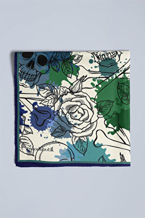 B73 Modabutik Lacivert Kurukafa Bandana