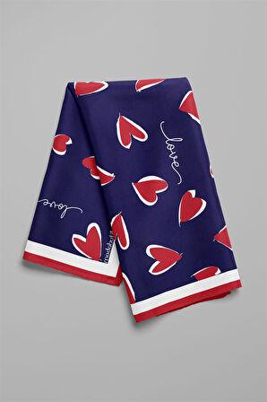 Y32 Modabutik Kalp Desenli Bandana