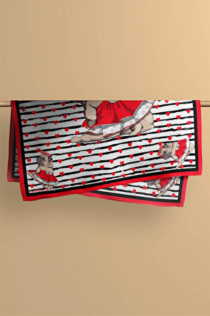 F108 Modabutik Pug Desenli Bandana