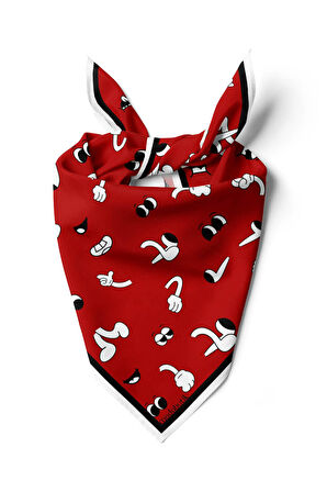 F86 Modabutik Cartoon Desenli Bandana
