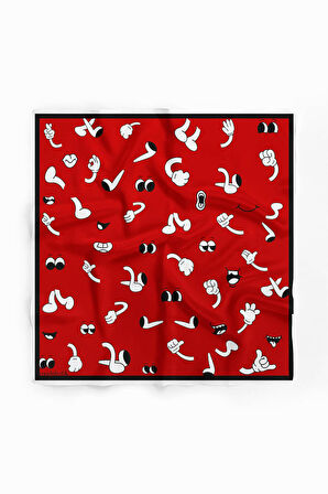 F86 Modabutik Cartoon Desenli Bandana
