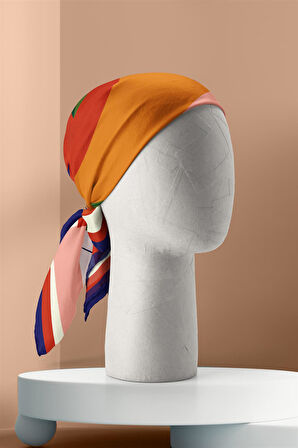 Vissona Geometrik Desenli Bandana