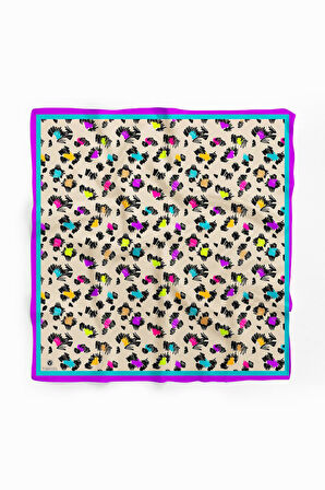 Vissona Leopar Desenli İpek Bandana
