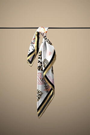 Vissona Dudak Desenli İpek Bandana