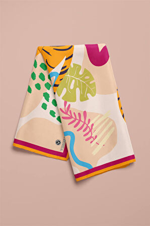 A25 Vissona Kaplan Desenli İpek Bandana