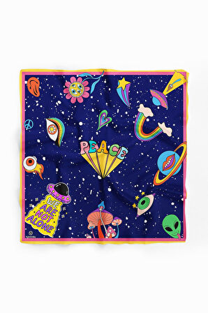 Vissona Peace Desenli İpek Bandana