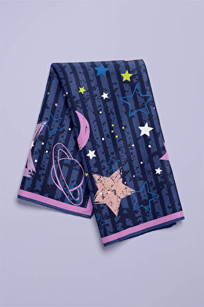 Vissona Yıldız Desenli İpek Bandana