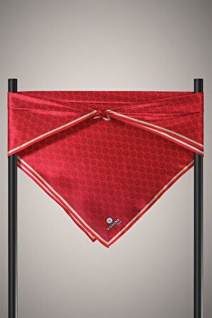 %100 İpek Kadın Desenli Bandana 80x80