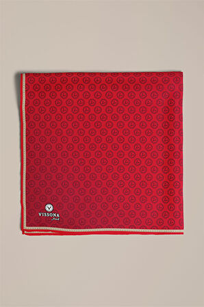 %100 İpek Kadın Desenli Bandana 80x80