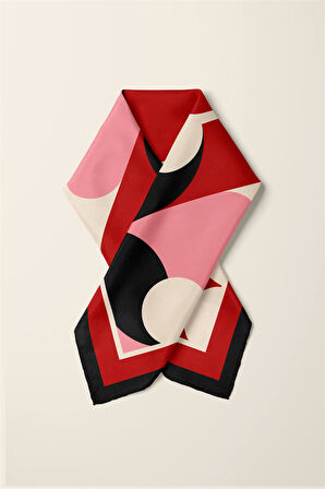 Vissona Kalp Desenli İpek Bandana