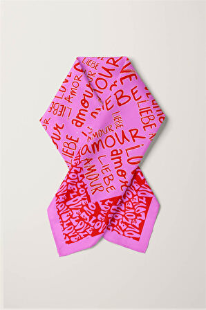 Vissona Amour Desenli İpek Bandana