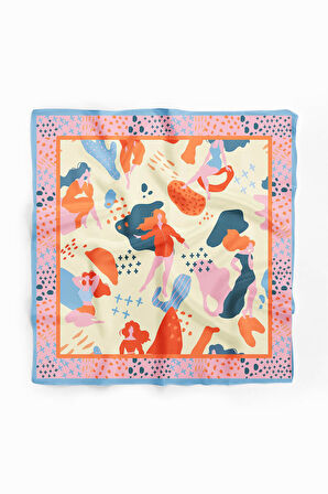 Vissona Kadın Desenli İpek Bandana