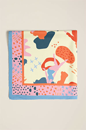 Vissona Kadın Desenli İpek Bandana
