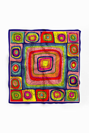 Vissona Göz Desenli İpek Bandana