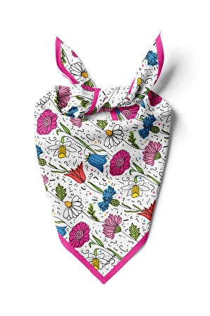 B89 Modabutik Çiçek Desenli Kadın Bandana