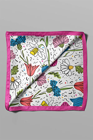 B89 Modabutik Çiçek Desenli Kadın Bandana