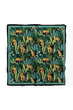 Modabutik Tropik Leopar Desenli Bandana A1