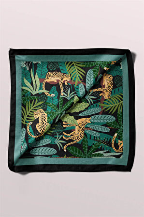Modabutik Tropik Leopar Desenli Bandana A1