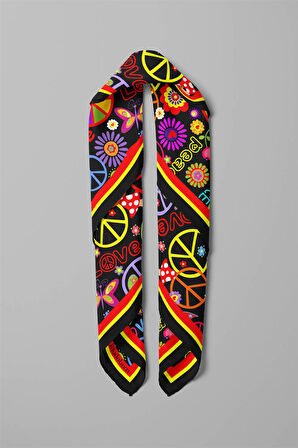 A90 Modabutik Peace Love Desenli Bandana