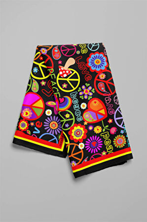 A90 Modabutik Peace Love Desenli Bandana