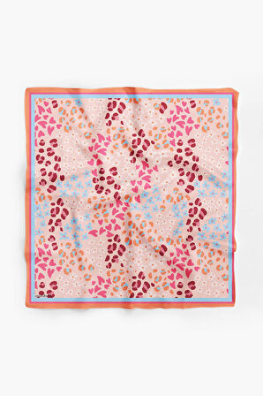 G64 Modabutik Kalpli Leopar Desenli Bandana