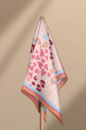 G64 Modabutik Kalpli Leopar Desenli Bandana