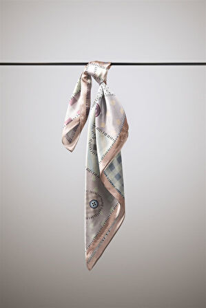 E104 Modabutik Patchwork Love Desenli Bandana