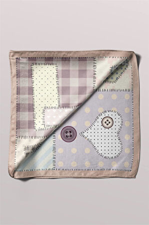 E104 Modabutik Patchwork Love Desenli Bandana