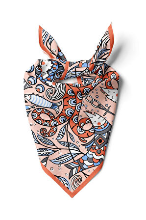 B12  Modabutik Balık Desenli Bandana
