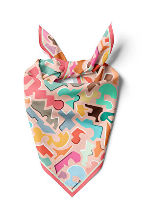 F116 Modabutik Geometrik Desenli Bandana