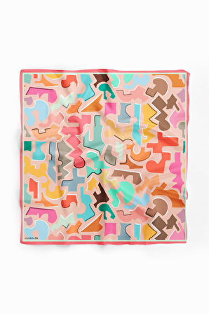 F116 Modabutik Geometrik Desenli Bandana