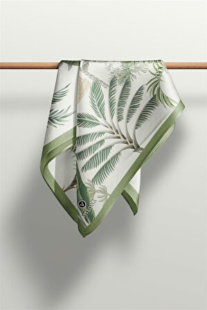 %100 İPEK FİL DESENLİ KADIN BANDANA 50X50