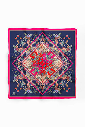 %100 İpek Etnik Desenli Kadın Bandana