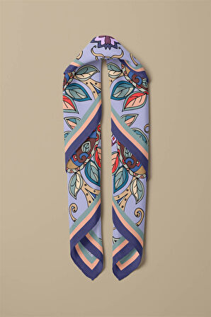 %100 İpek Etnik Desenli Kadın Bandana