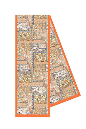 I65 %100 İpek Etnik Desenli Kadın Fular